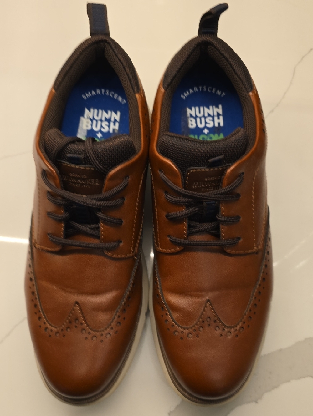 Nunn Bush Brown Leather Wingtip Derby Sneakers
